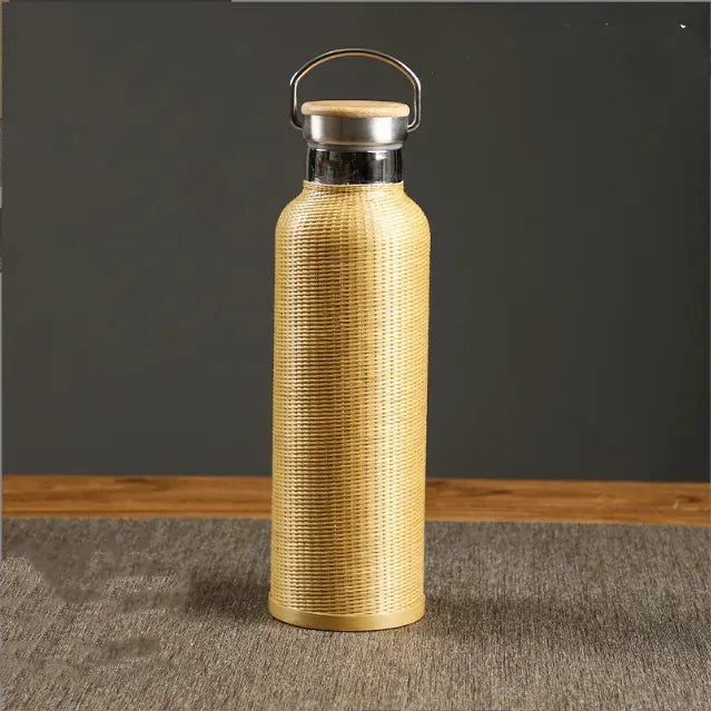 Handmade Bamboo Braided Mug Hot Water Bottle - Bellarte Enchanté Handmade Bamboo Braided Mug Hot Water Bottle